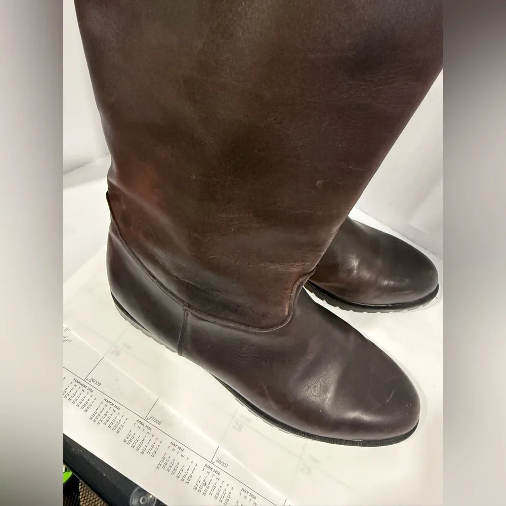 Lands' End coffee brown Leather Boots